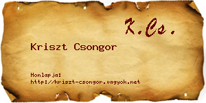 Kriszt Csongor névjegykártya